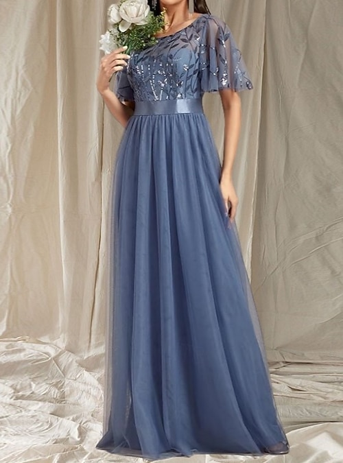 green emerald velvet dress Champagne Dress for Wedding Guest with Draped Sleeves - Pretty Sequin Dress main image 0