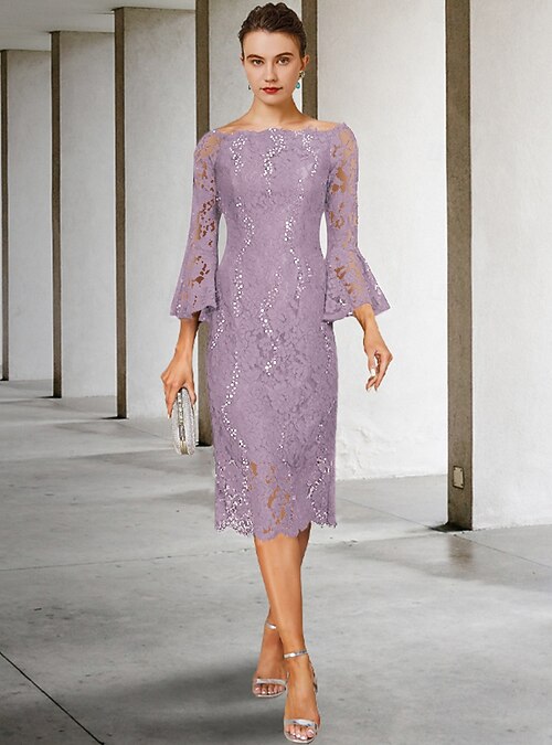slim fit dress slacks A-Line Mother of The Bride Dress Vintage Plus Size Ankle Length Satin 3/4 Length Sleeve