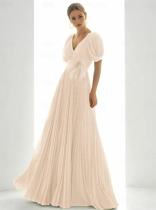 Robe de soirée A-Line élégante robe de mariage sur la plage