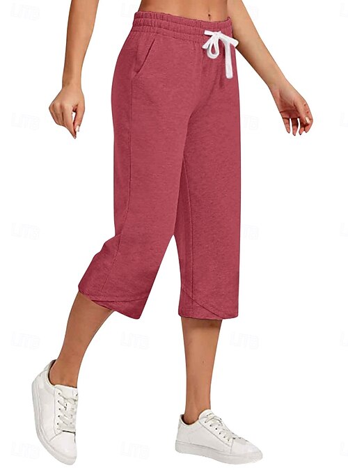 Linnen 3/4 cropped broek, linnen capribroek voor dames