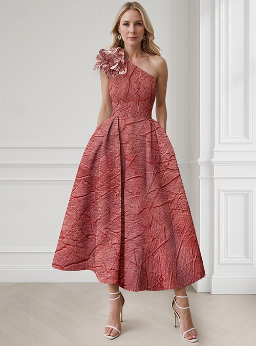 open lace back dress PRETTYGARDEN One Shoulder Bodycon Mesh Wedding Guest Cocktail Maxi Dre main image 1