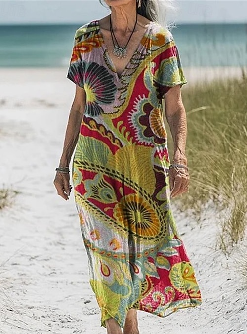 Women's Long Dress Maxi Dress Cotton Linen Dresses Casual Dress