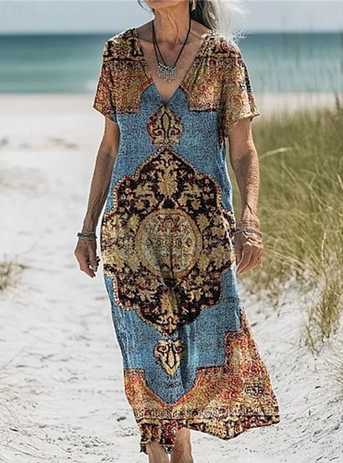 Women's Long Dress Maxi Dress Cotton Linen Dresses Casual Dress