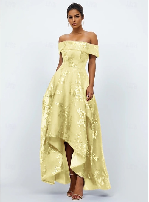 A-Line Ankle Length Beaded Eembroidered Formal Dresses Mother of the Bride Dress  Cocktail Dresses Evening Gown Ball Gown Formal Dress Elegant Glittering  Sparkle Sleeveless Off Shoulder Wedding Formal 2026 - $167.99