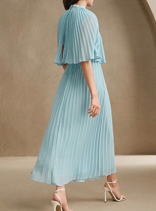 midi cape dress wedding guest Satin Cape Dress Olive / 8