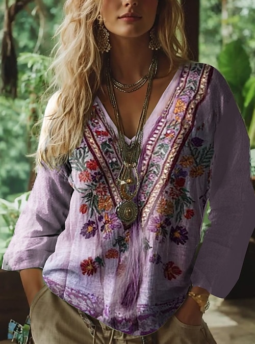 Boheme Chemisier Vert Chemise Courte Imprimé Bohème Vert Zara Zara