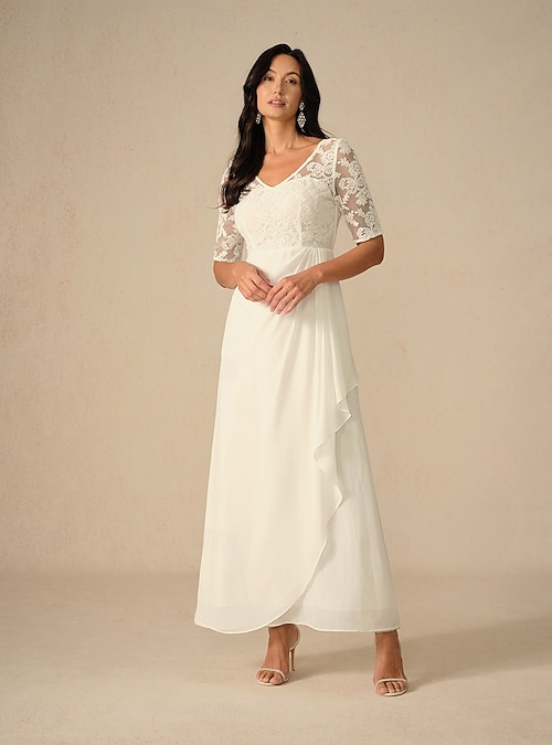 white christmas dresses White Pleated Chiffon Long Maxi Dress White / US 16 main image 1