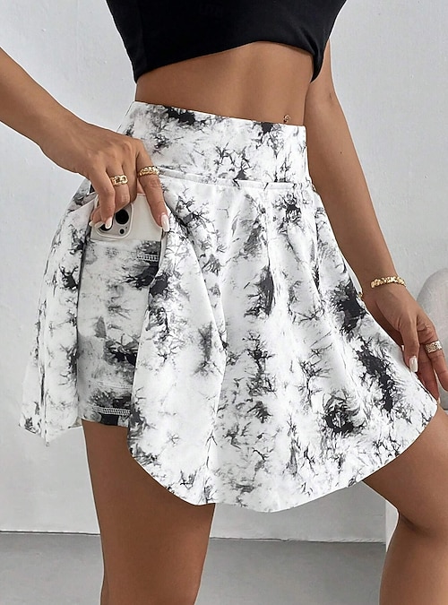 Women's Short Skirt culottes Slim Fashion Casual Mini High Waist