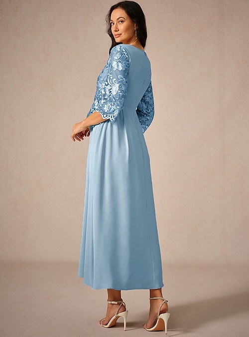 contrast of green colour dress Women's Wedding Guest Cocktail Maxi Dress Lace Party Elegant Formal V Neck Light Color 2026 lx-GWDRS512
