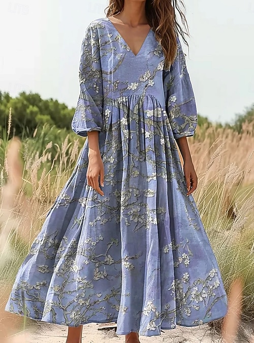adrianna papell beaded tiered dress Hator Linen Long Dress – ADEA main image 0