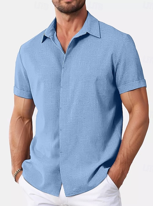 Men's Shirt Linen Shirt Summer Shirt Casual Shirt Beach