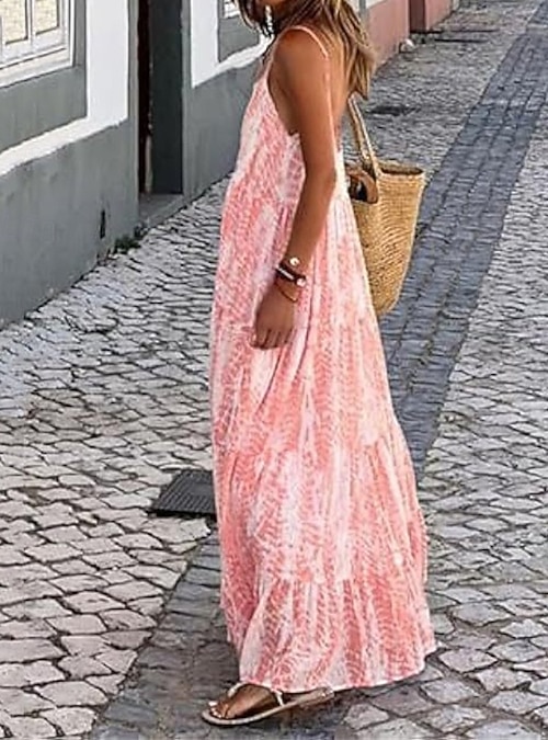 pink maxi dress casual Opal Pink Long Sleeve Maxi Dress - US 4