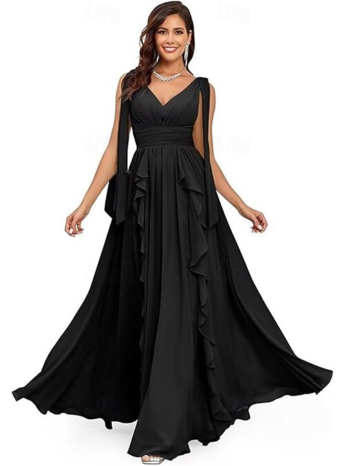 white christmas dresses Strapless Blue Chiffon Ruffled Prom Dresses, Quinceanera Dresses, Long –  Berryera main image 1