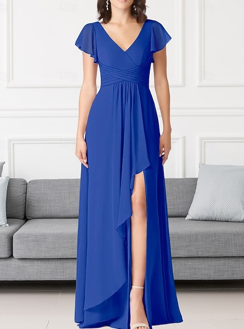 sachin and babi light blue dress High Neck Bridesmaid Dresses main image 0