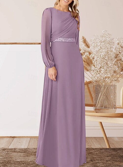 sachin and babi light blue dress Grayson Knit Chiffon Maxi Dress - Plum main image 0