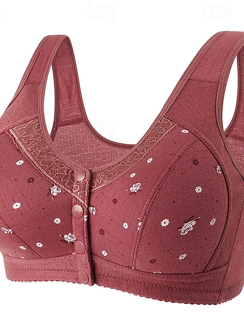 Women's Sexy Lingerie Bra PrintNightwearNylon Graphic Yellow Pink Wine  Dusty Rose Red Spring & Summer 2026 - $12.49