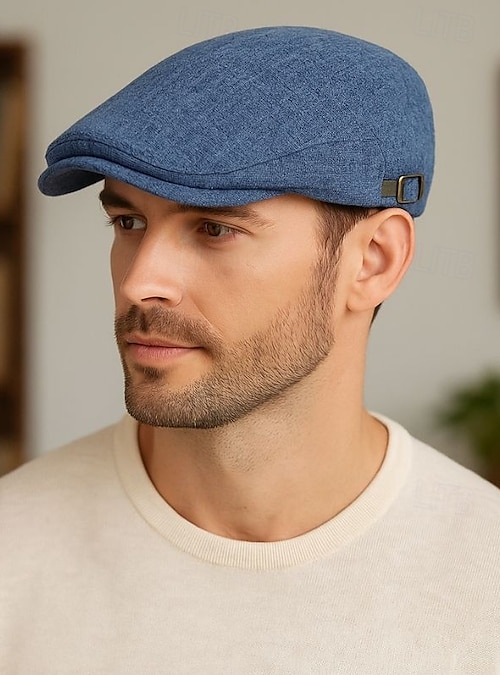 Coppola Uomo Cappello Flat Cap Uomo In Cotone E Poliestere - Berretto Regolabile Per Tutte Le Stagioni Cappello Estivo - 2