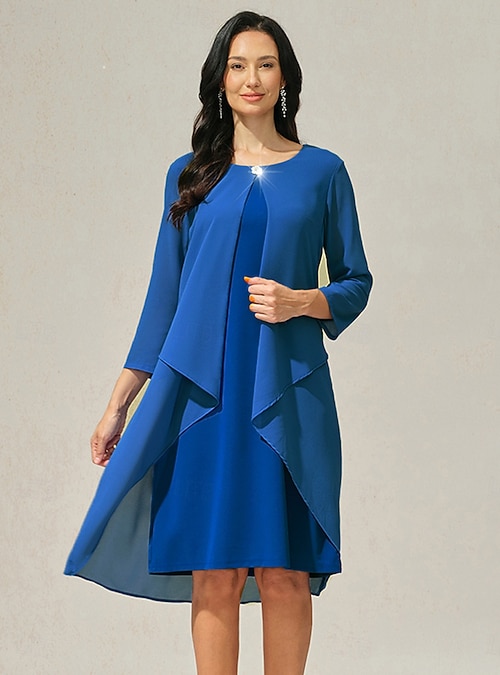 slim fit dress slacks DQ 4284 Long Fitted Jersey One Shoulder Prom Dress Pageant Gown Cape S
