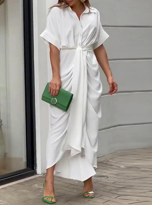 chinese dress ladies Floral Work Dresses for Women 2025 Tiered Flowy Office Long Dress Elegant  Business Casual Tie Waist Maxi Boho Dress Patchwork Crewneck Teacher Dress  Mid Length Modest Frocks a Line Tea Party Dress