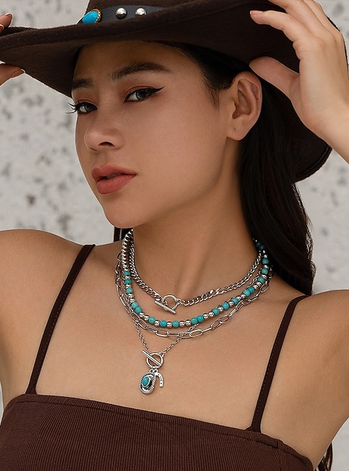 COLLANA COLOR TURCHESE - Gioielli - Collane - di Helenperline | su