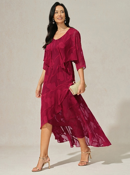 open lace back dress Skyla Knee-Length Wedding-Guest Dress main image 0