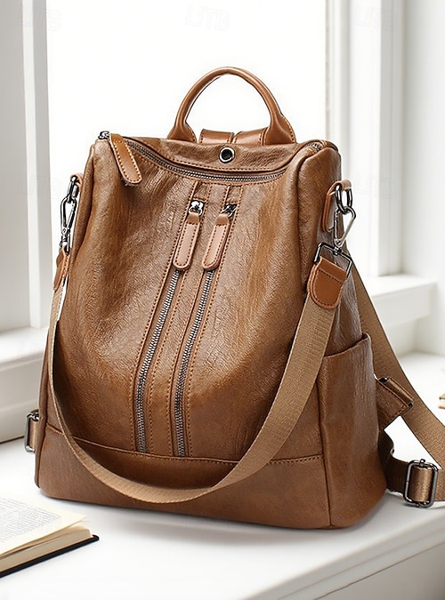 brown leather backpack etsy Brown Leather Backpack