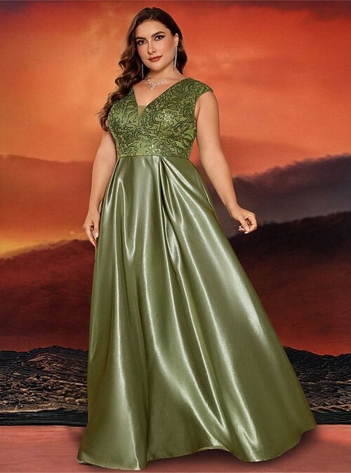 a line curve dress Landry Plus Size Sleeveless A Line Gown– Hello Curve