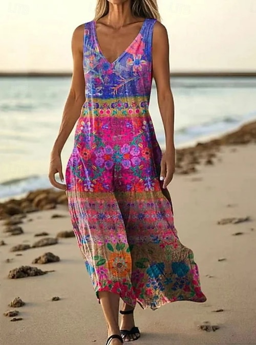 red beach dress maxi Red Black Maxi Slip Beach Dress