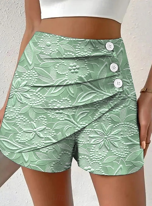 Women's Shorts Chinos Fashion Streetwear Short High Waist Plain