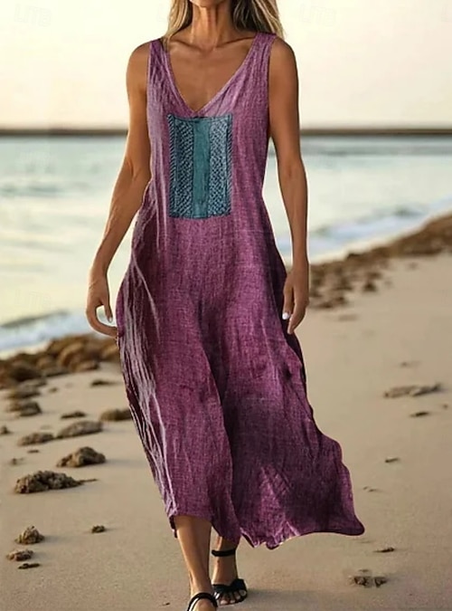 purple tank maxi dress Baltic Born Womens Regan Tank Maxi Dress | Purple Multi