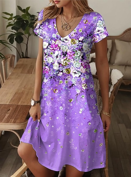 knee length dresses for ladies Alea Floral Drop-Waist Bubble Mini Skirt main image 0