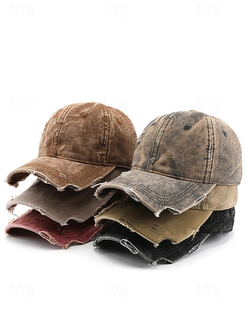 Cappellino da baseball da donna, nero, casual, in denim, stile