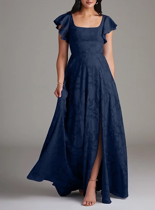 sachin and babi light blue dress A-Line Floor Length Chiffon Bridesmaid Dress COCOMELODY CB0717, Dark Purple