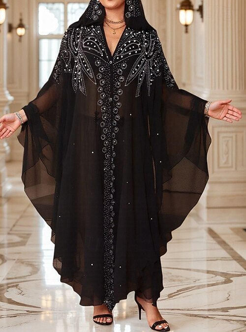 chinese dress ladies Cigar Panel Black Long Dress main image 1