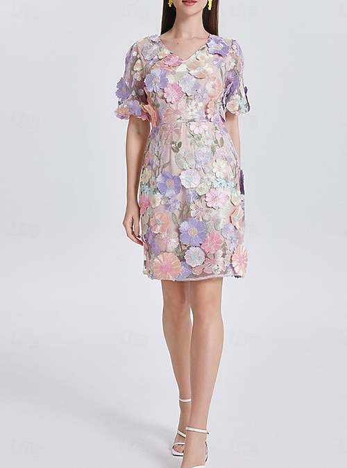 chinese dress ladies Jordy Structured A-Line Mini Dress Apricot XL