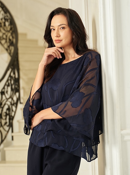 Top Estivo Donna Boho Con Stampa Floreale Leopardata E Maniche A Campana - Scollo A V, Tessuto Leggero, Taglie Forti (XXL)