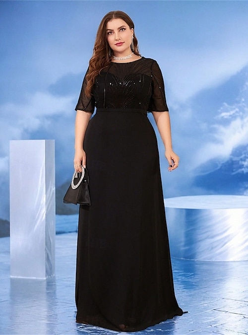 fitted a line mini dress Plus Size Overall Dress Flowy A-Line