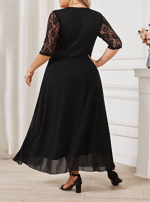 plus size black dress for party plus size black dresses for party WholesaleEvening Party Dress Plus Size  Long Sleeve Side Split-parroquiadesanalbertomagno.com