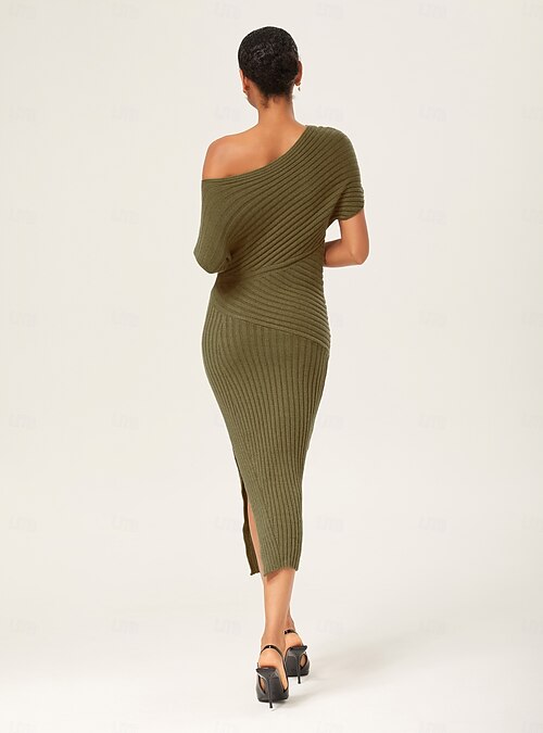 slim fit dress slacks Harmony Square Neck Bodycon Maxi Dress Dark Green | Wedding Guest Dress | Square Neck