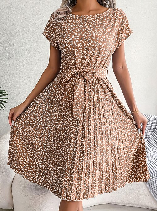 brown summer dress mini Koa Halter Ruched Mini Dress | Brown | Womens main image 0