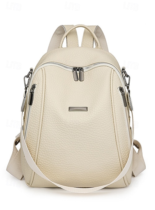 beige faux leather backpack Outlet Bailey Vegan but shrunken Shrrie Laptop Backpack for Women,Vegan