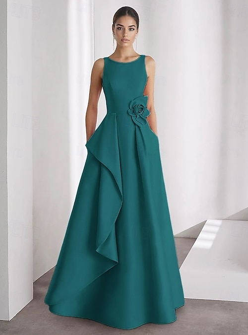 fall formal wedding guest dress A Line Prom Dress with Pocket, Prom Dresses, Evening Gown, Graduation –  DressesTailor