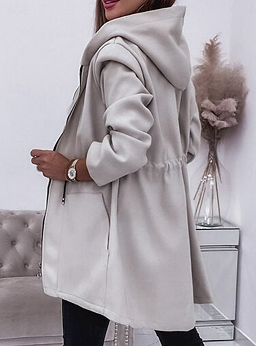 2025 Women's Oversized Full Zip Hoodie - Lightweight Fashion Sweatshirt With Kangaroo Pockets, Fall & Winter Wear