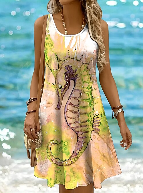 Sleeveless Holiday A Line Dresses Cute A Line Sleeveless Royal Blue Summer Holiday  Dress P246