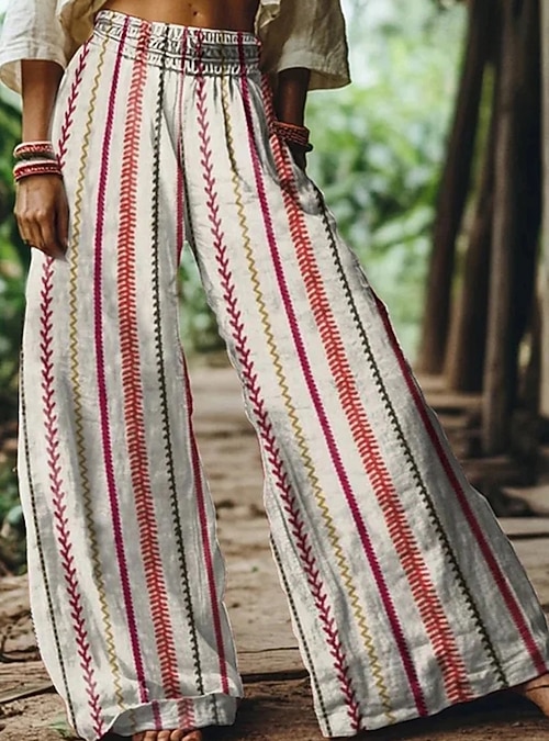 Women's Wide Leg Pants Trousers Palazzo Pants Fashion Boho Full