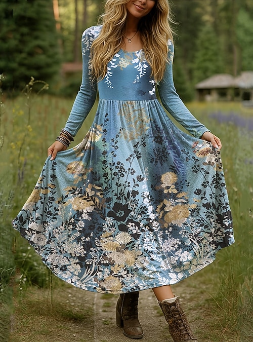 fit and flare casual maxi dress for women Fit & Flare Maxi Dresses for Women