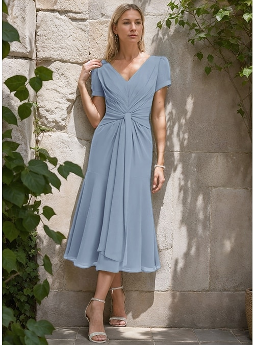 sachin and babi light blue dress GRECERELLE Womens Summer Wrap Maxi Dress Chiffon Cute Casual V Neck Ruffl