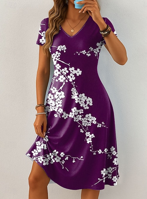 Women's Mini Dress Casual Dress T Shirt Dress Tee Dress Sundress A Line Dress Vacation Casual Boho Beach Regular Fit Floral Graphic Short Sleeve V Women's Mini Dress Casual Dress T Shirt Dress Tee Dress Sundress A Line Dress Vacation Casual Boho Beach Regular Fit Floral Graphic Short Sleeve V