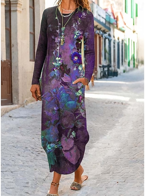 slim fit dress slacks Femme Vibe Black Long T-Shirt Dress for Women main image 1