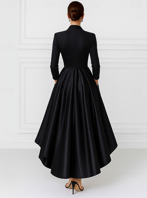 black midi tuxedo dress Black Tuxedo Dresses